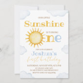 Sunshine First Birthday Invitation (Devant)
