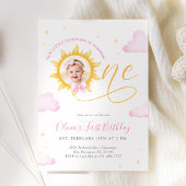 Sunshine First Birthday Photo Invitation