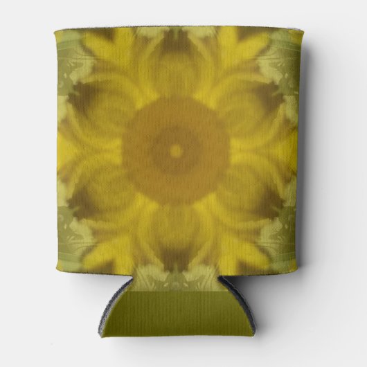 Sunshine Flower Burst Golden Blikjeskoeler (Voorkant)