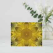 Sunshine Flower Burst Golden Briefkaart (Staand voorkant)