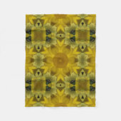Sunshine Flower Burst Golden Fleece Deken (Voorkant)