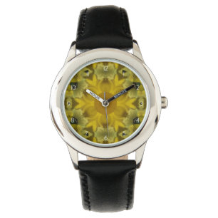 Sunshine Flower Burst Golden Horloge