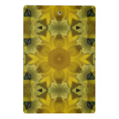 Sunshine Flower Burst Golden Mini Klembord (Achterkant)