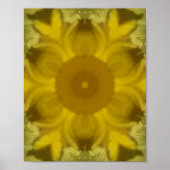 Sunshine Flower Burst Golden Poster (Voorkant)