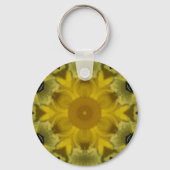 Sunshine Flower Burst Golden Sleutelhanger (Achterkant)