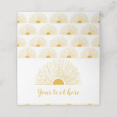 Sunshine Food Tent Place Card (Buitenkant ongevouwen)