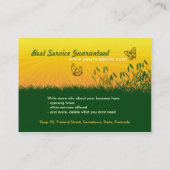 Sunshine Garden Service Carte de visite (Dos)