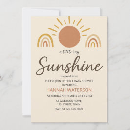 Sunshine Gender Neutral Boho Sun Baby Shower Kaart