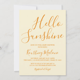 Sunshine Genre Neutre Baby shower Invitation