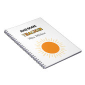 Sunshine Geweldige Leraar Gift Beste Leraar Notitieboek (Rechterzijde)