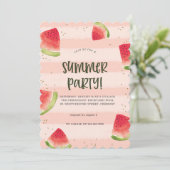 Sunshine & Good Vibes Summer Party Invitation (Debout devant)