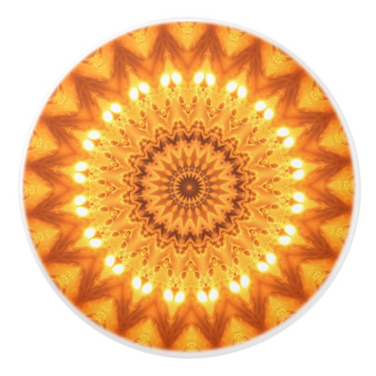 Sunshine & Happiness Mandala Decorative Pull Knob Keramische Knop (Voorkant)