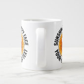 Sunshine Happy Face LARGE Text Custom Giant Mug Extra Grote Beker (Achterkant)