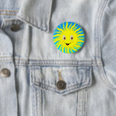 Sunshine Happy Face Ronde Button 5,7 Cm (In situ)