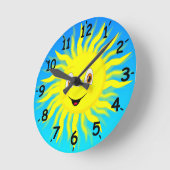 Sunshine Happy Face Ronde Klok (Hoek)