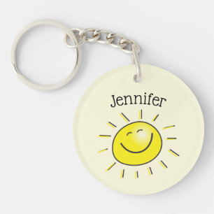 Sunshine Happy Face Sleutelhanger