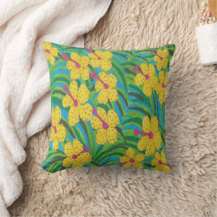 Sunshine Hibiscus Tropical print Kussen