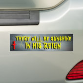 Sunshine in zijn vorst bumpersticker (Op auto)