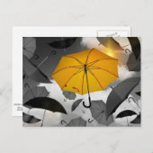 Sunshine is onderweg, paraplu avalanche briefkaart (Voorkant / Achterkant)