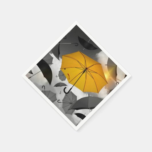 Sunshine is onderweg, paraplu avalanche servet (Hoek)