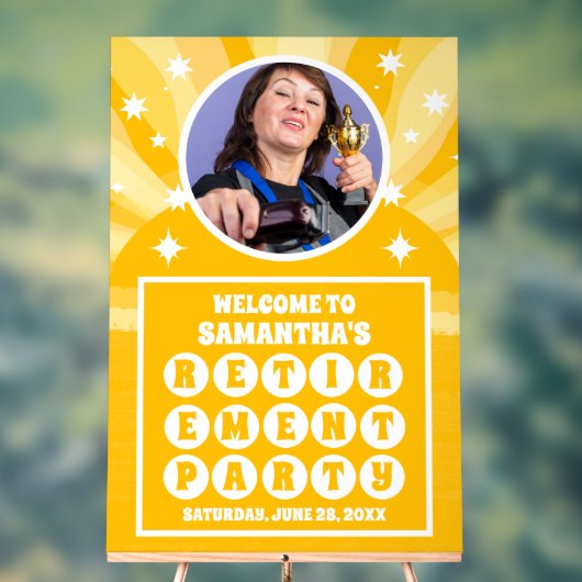 Sunshine Jaune Photo Parti de retraite Bienvenue (Neutre)