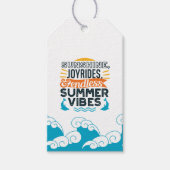 Sunshine & Joyrides - Eindeloze zomer vibes citaat Cadeaulabel (Voorkant)