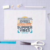 Sunshine & Joyrides - Eindeloze zomer vibes citaat Tissuepapier (Craft)