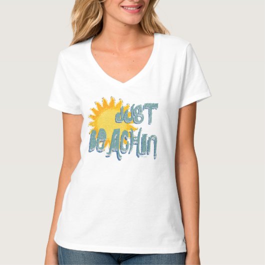 Sunshine Just BEACHIN! T-shirt (Voorkant)