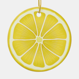 Sunshine Lemon Holiday Joy Keramisch Ornament