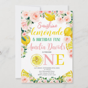 Sunshine Lemon Lemonade en Fun First Birthday Kaart