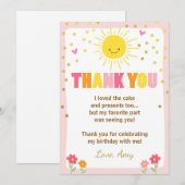 Sunshine Lemonade Birthday Hartelijk dank Bedankkaart (Voorkant / Achterkant)