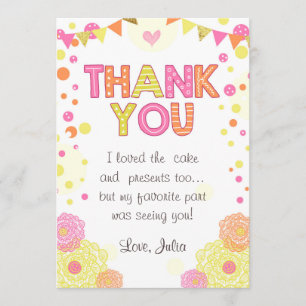 Sunshine Lemonade Birthday Hartelijk dank voor mei Bedankkaart