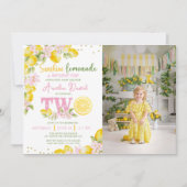 Sunshine Lemonade Floral 2nd Birthday Invitation (Devant)