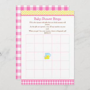 Sunshine & Lemonade Roze & Gele Bingo Kaart