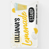 Sunshine Lemonade stand Birthday Party Spandoek (Verticaal)