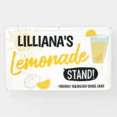 Sunshine Lemonade stand Birthday Party Spandoek (Horizontaal)