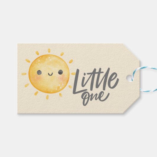 Sunshine Little One Baby shower Cadeaulabel (Voorkant (Horizontaal))