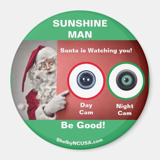 SUNSHINE MAN PÈRE NOËL regarde Magnet (Devant)
