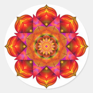 Sunshine Mandala Ronde Sticker