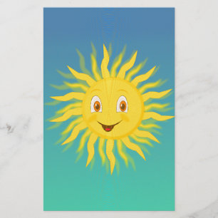 Sunshine met cirkelvormige lijnen briefpapier