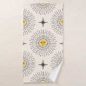 Sunshine met Face Celestial Seamless Pattern Badhanddoek (Badhanddoek)