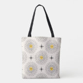Sunshine met Face Celestial Seamless Pattern Draagtas (Achterkant)