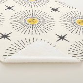 Sunshine met Face Celestial Seamless Pattern Sherpa Deken (3/4)