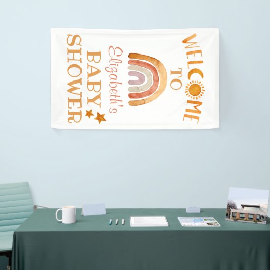 Sunshine, Moon, Rainbow en Stars Welkom Spandoek (Beurs)