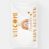 Sunshine, Moon, Rainbow en Stars Welkomstbanner Spandoek (Verticaal)