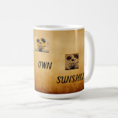 Sunshine Motivational designer Mug (Devant droit)