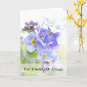 Sunshine on Blue - Vergeet me niet Kaart (Gele Bloem)