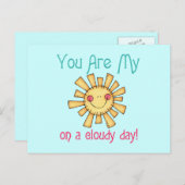 Sunshine op een dag van de troep briefkaart (Voorkant / Achterkant)