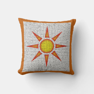 Sunshine Oranje Yellow Sun Mosaic Southwest Kussen