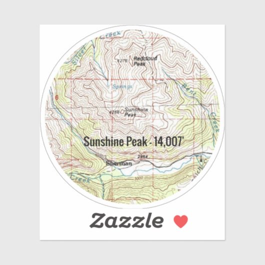 Sunshine Peak Colorado Fourteener Sticker (Vel)